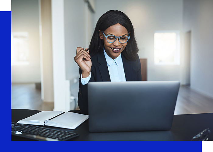 image of a woman using a laptop